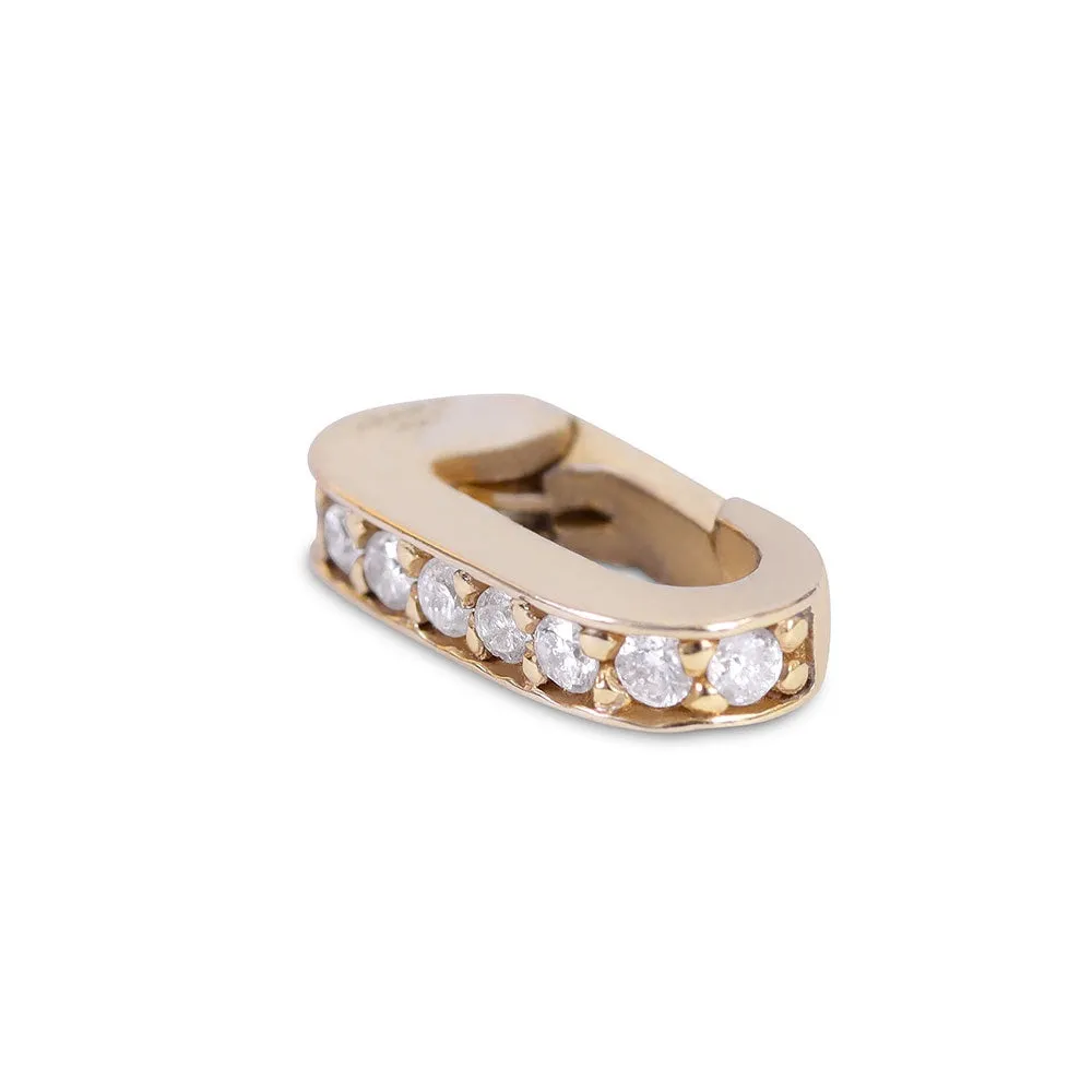 14K GOLD AND DIAMOND MINI PUSH CONNECTOR