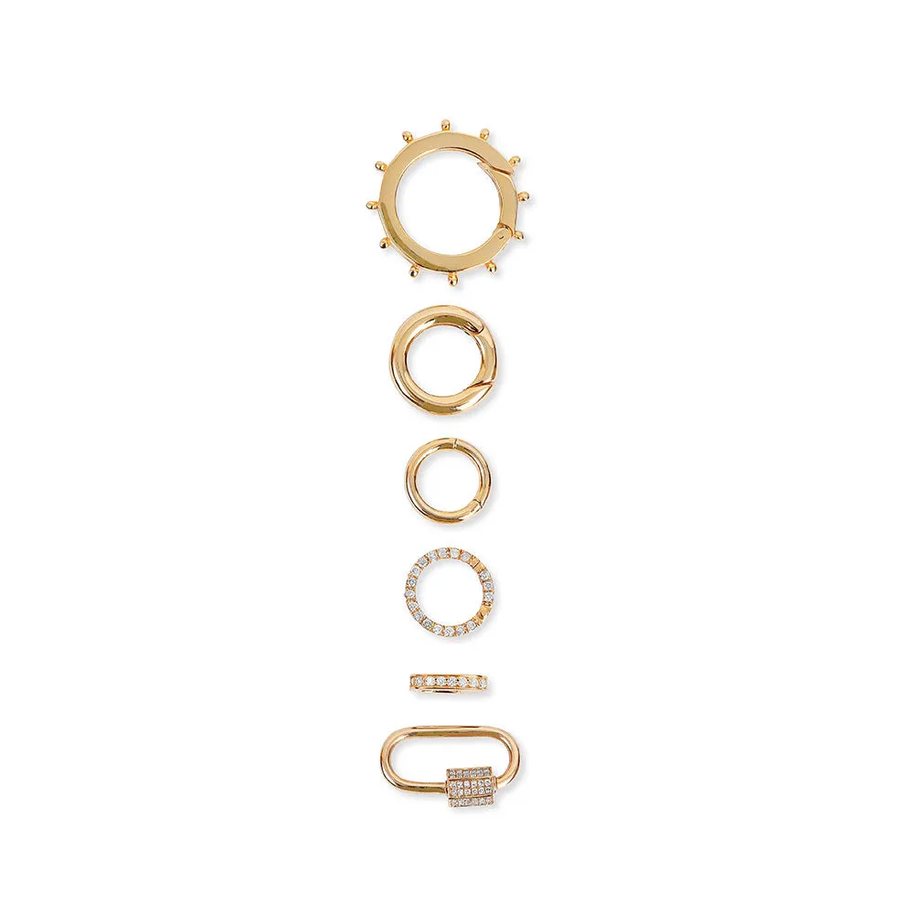 14K GOLD AND DIAMOND MINI PUSH CONNECTOR