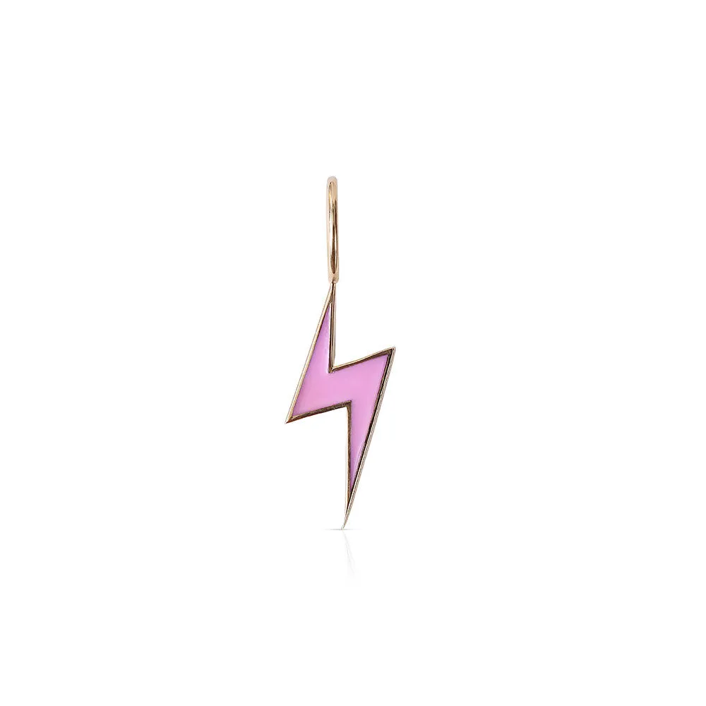 14K GOLD AND ENAMEL LIGHTNING BOLT CHARM