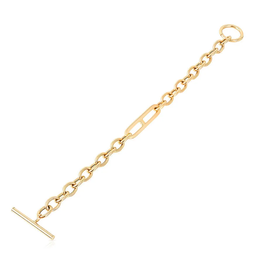 14K GOLD KATHRYN H LINK BRACELET WITH TOGGLE