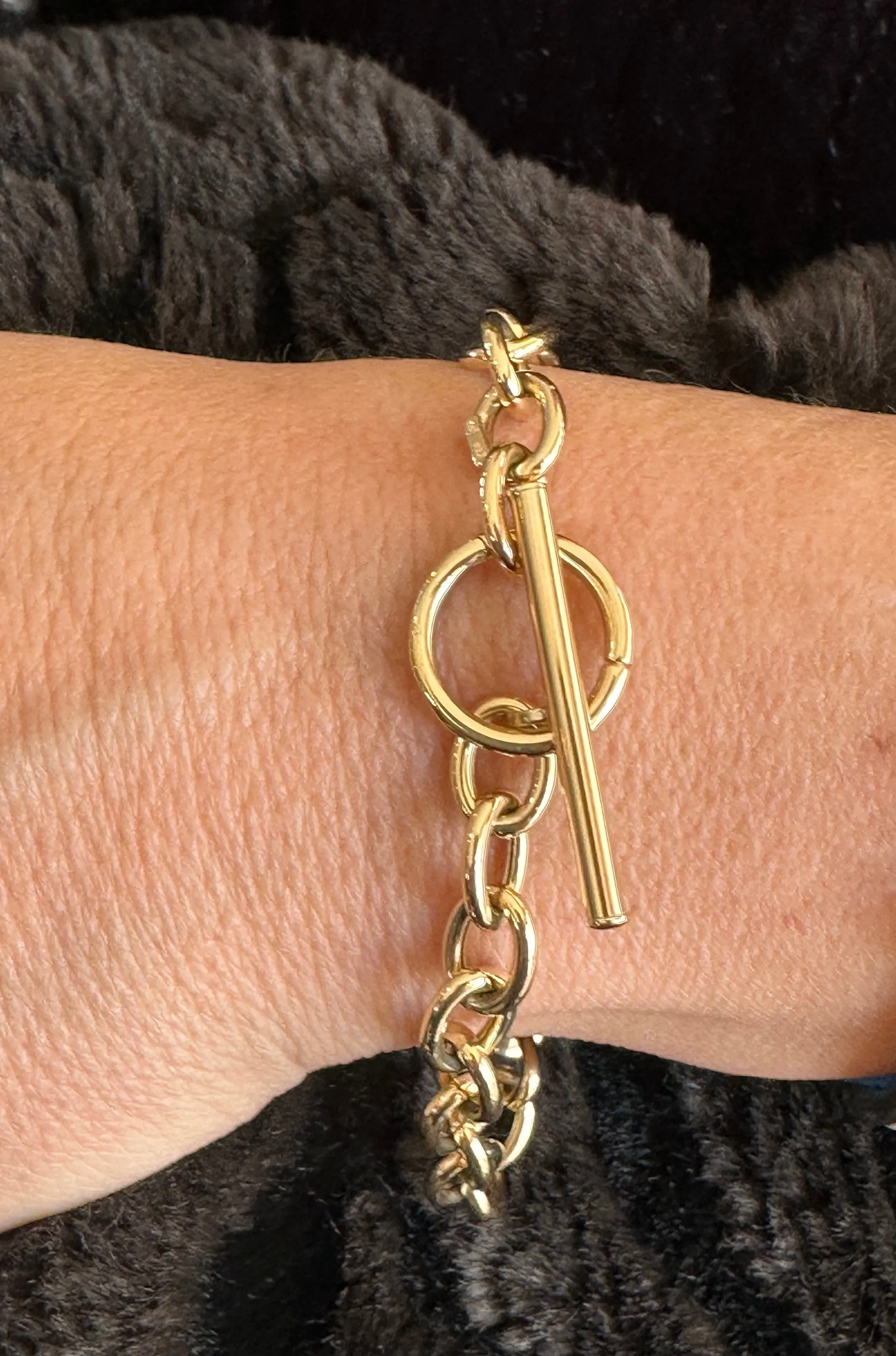 14K GOLD KATHRYN H LINK BRACELET WITH TOGGLE