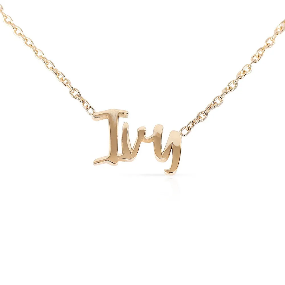 14K GOLD PERSONALIZED SCRIPT NECKLACE