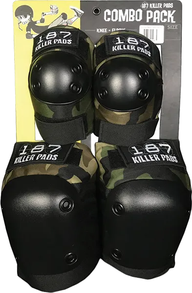 187 Combo Pack Knee/Elbow Pad Set S/M-Camo