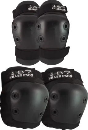 187 Combo Pack Knee/Elbow Pad Set XS-Black