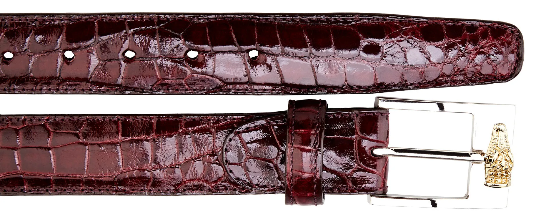 2008 Alligator Belt - Burgundy