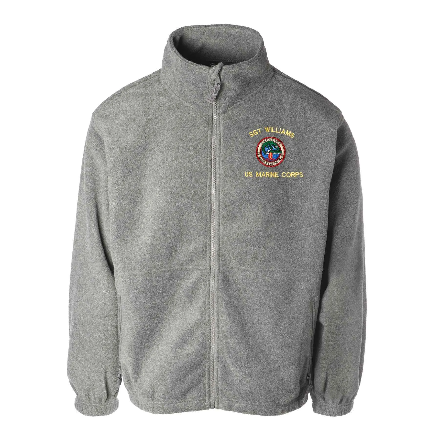 2nd Assualt Amphibious Bn Embroidered Fleece Full Zip