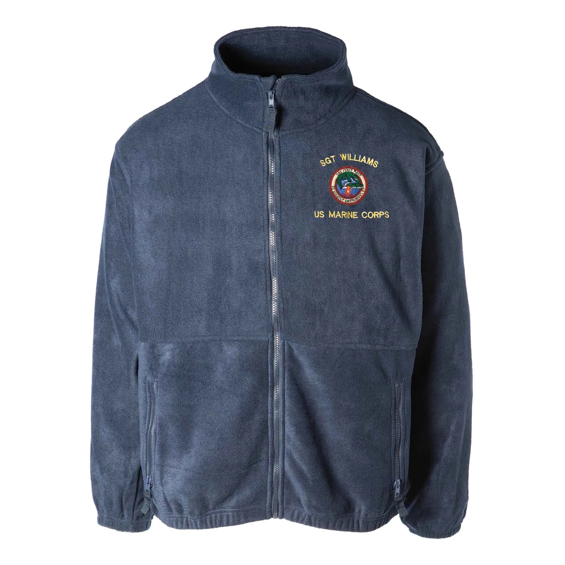 2nd Assualt Amphibious Bn Embroidered Fleece Full Zip