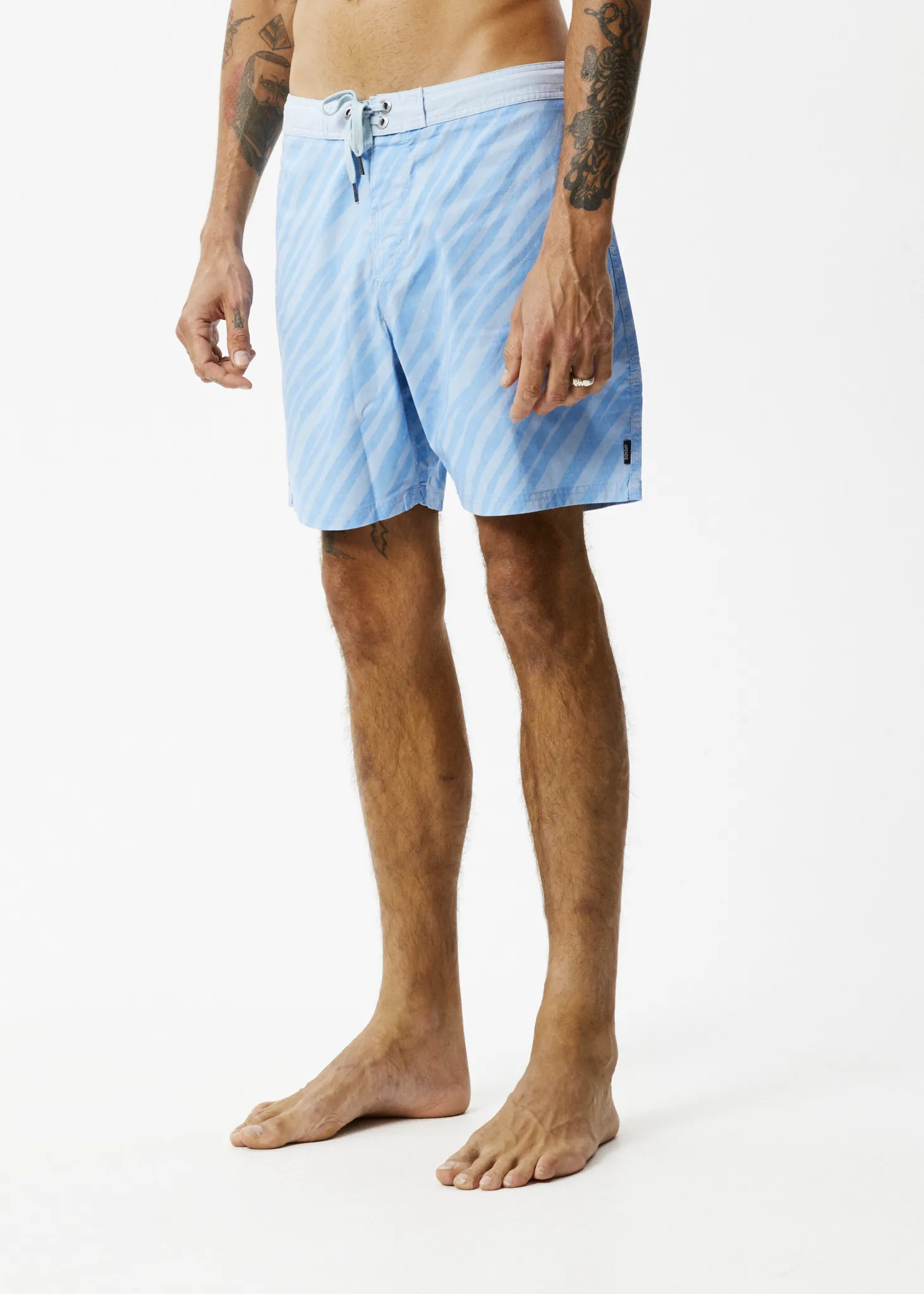 AFENDS Mens Atmosphere - Fixed Waist Boardshorts - Powder Blue