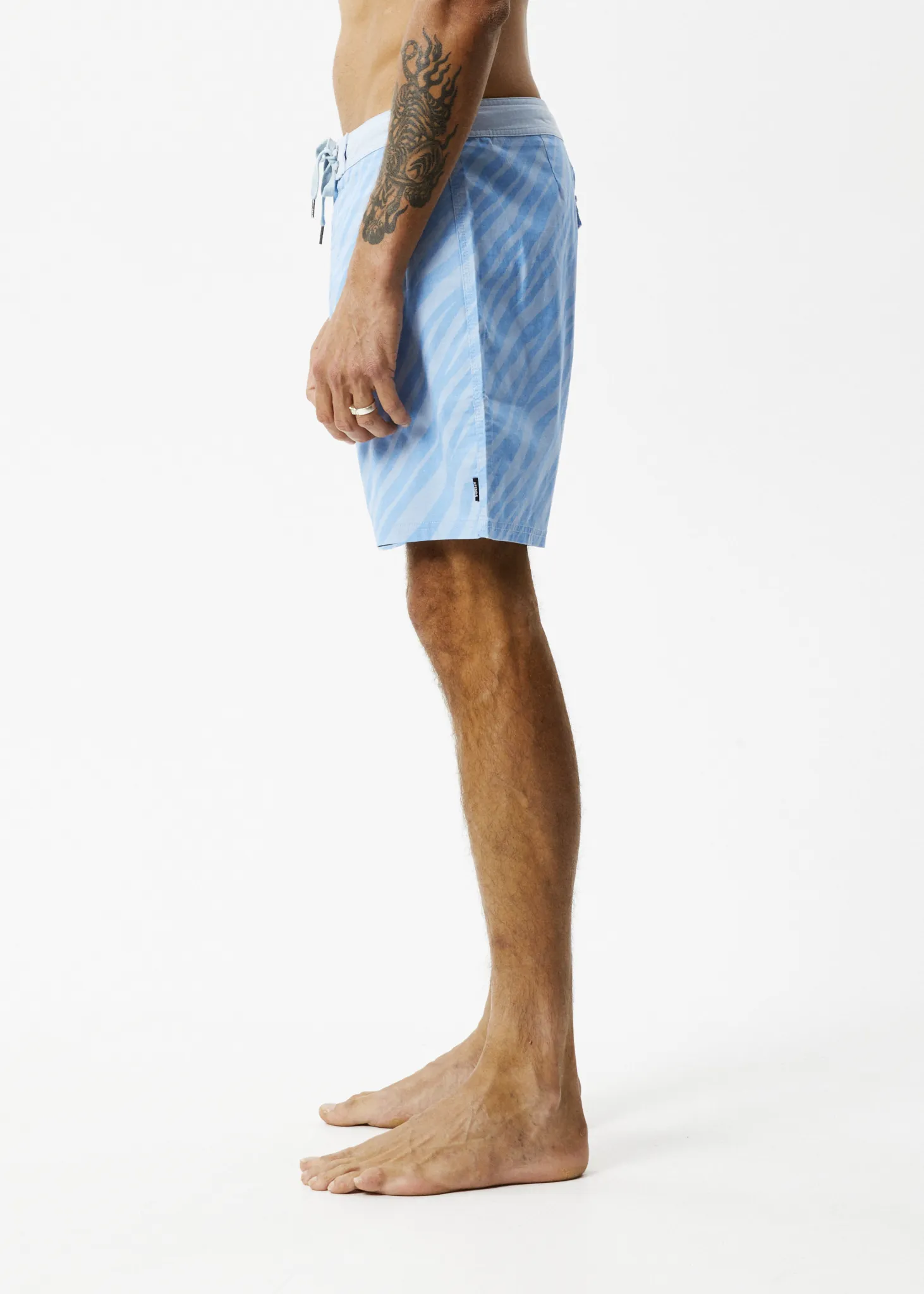 AFENDS Mens Atmosphere - Fixed Waist Boardshorts - Powder Blue