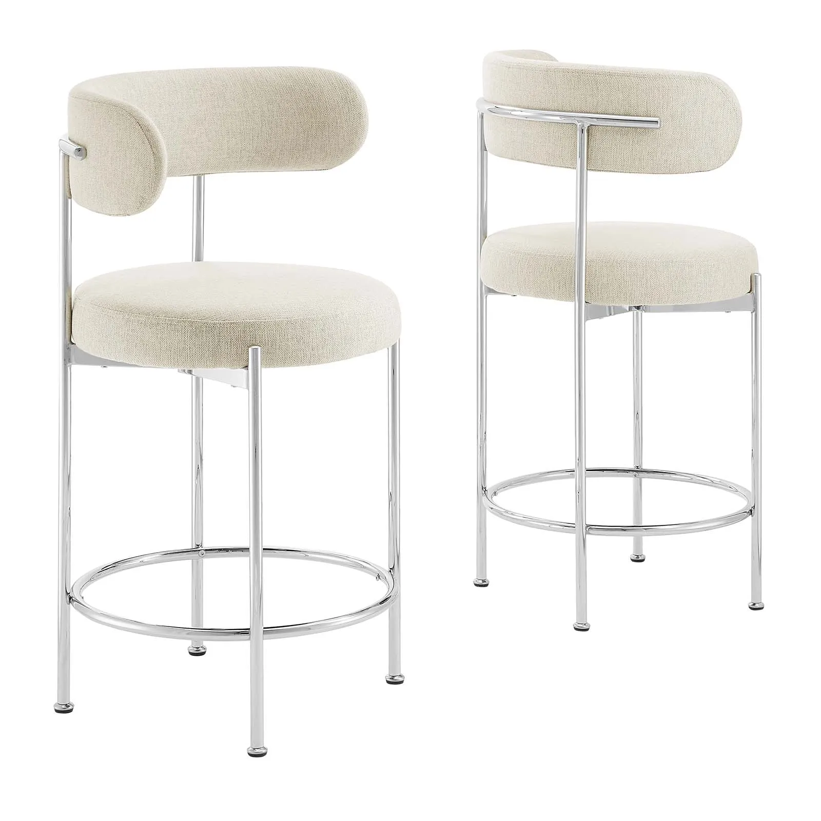 Albie Fabric Counter Stools - Set of 2 by Modway