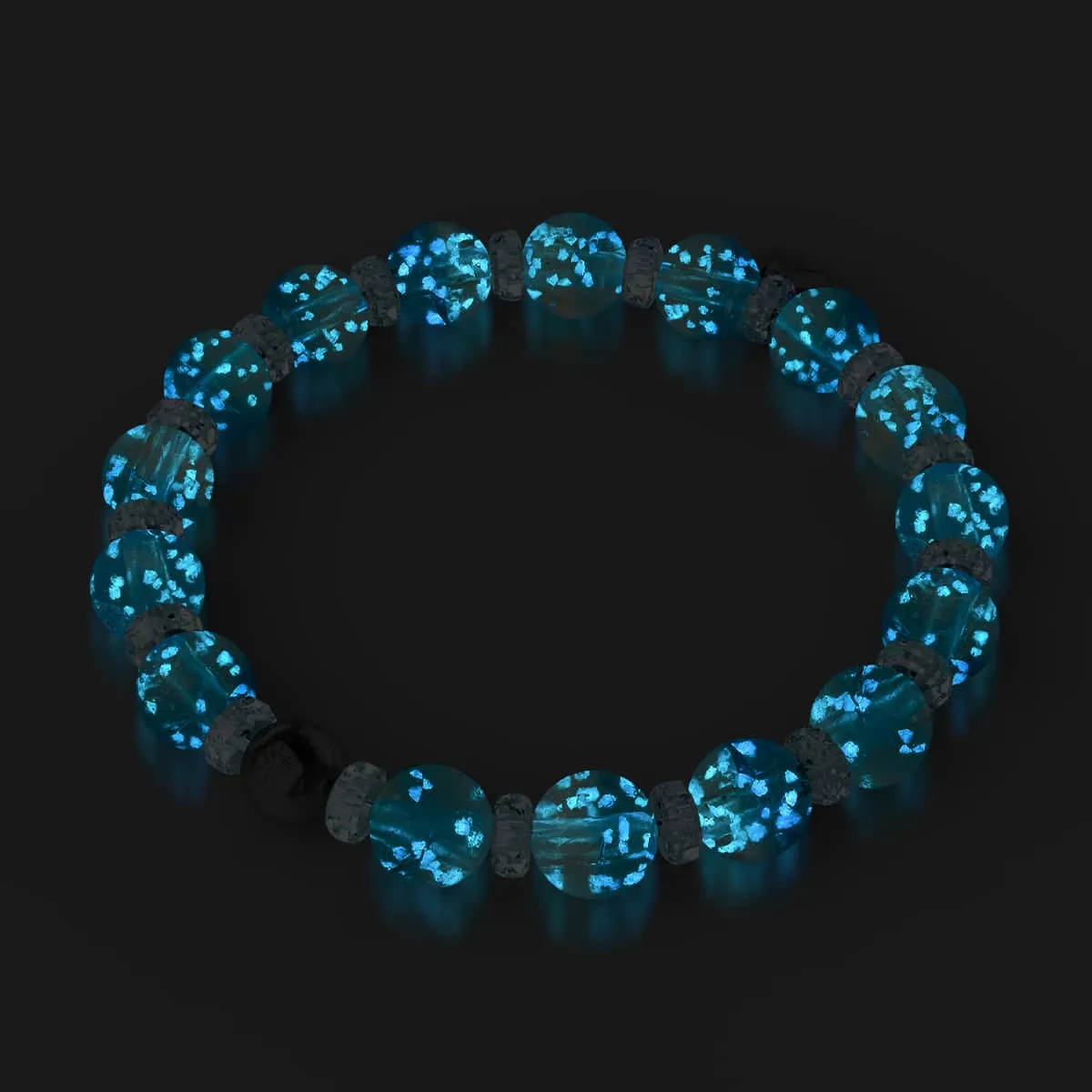 Aquamarine Ice | Firefly Glass Snow Globe Bracelet