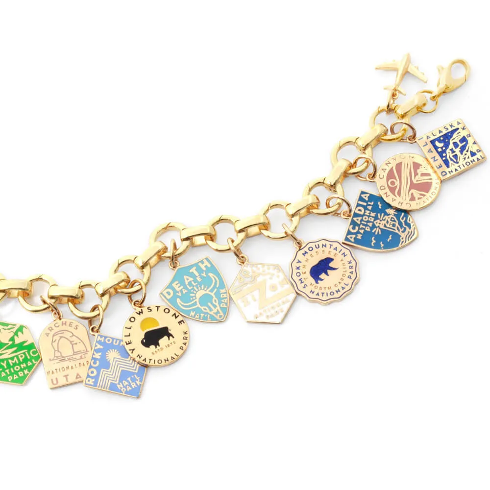 Arches National Park Charm, Solid Gold Enamel