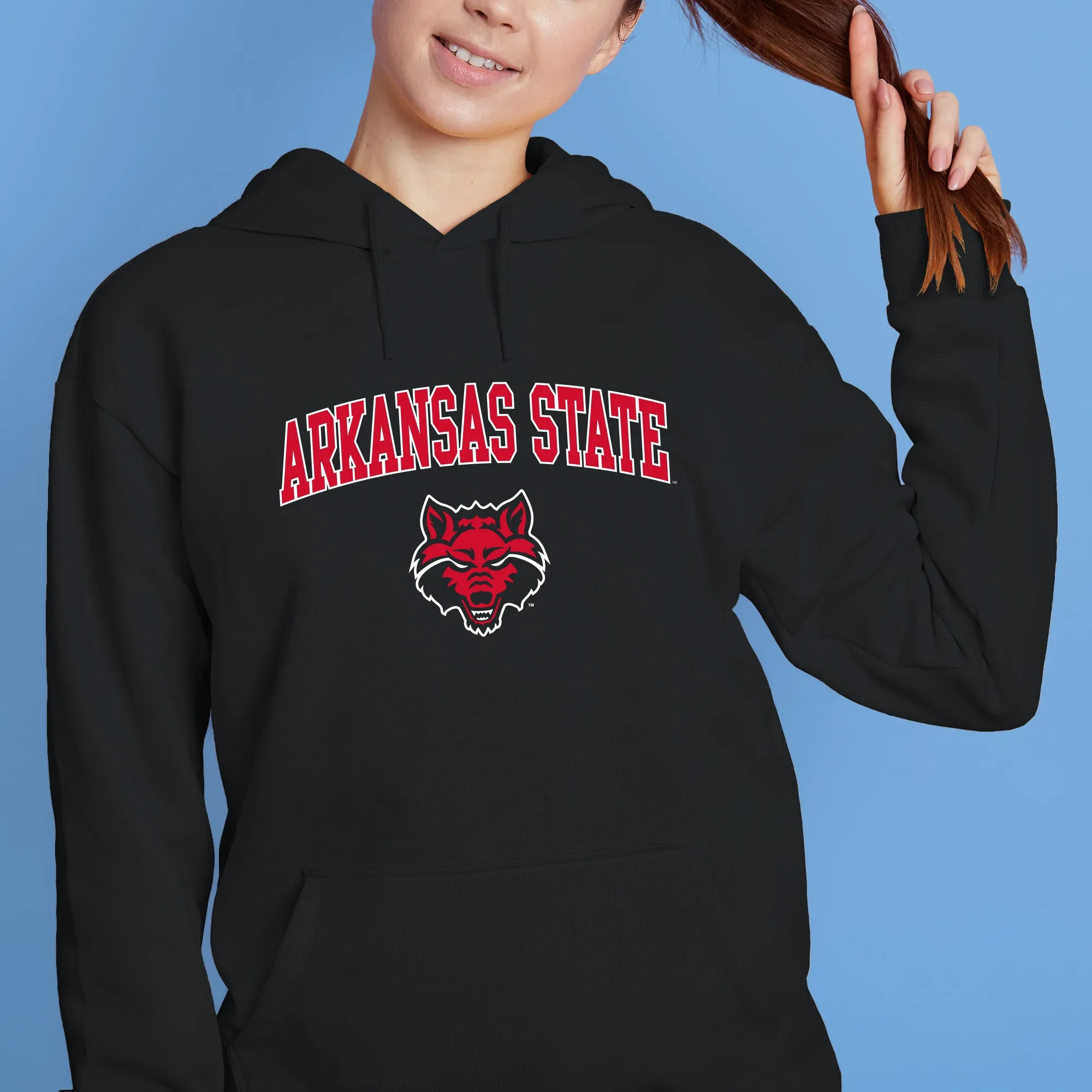 Arkansas State Arch Logo Hoodie - Black