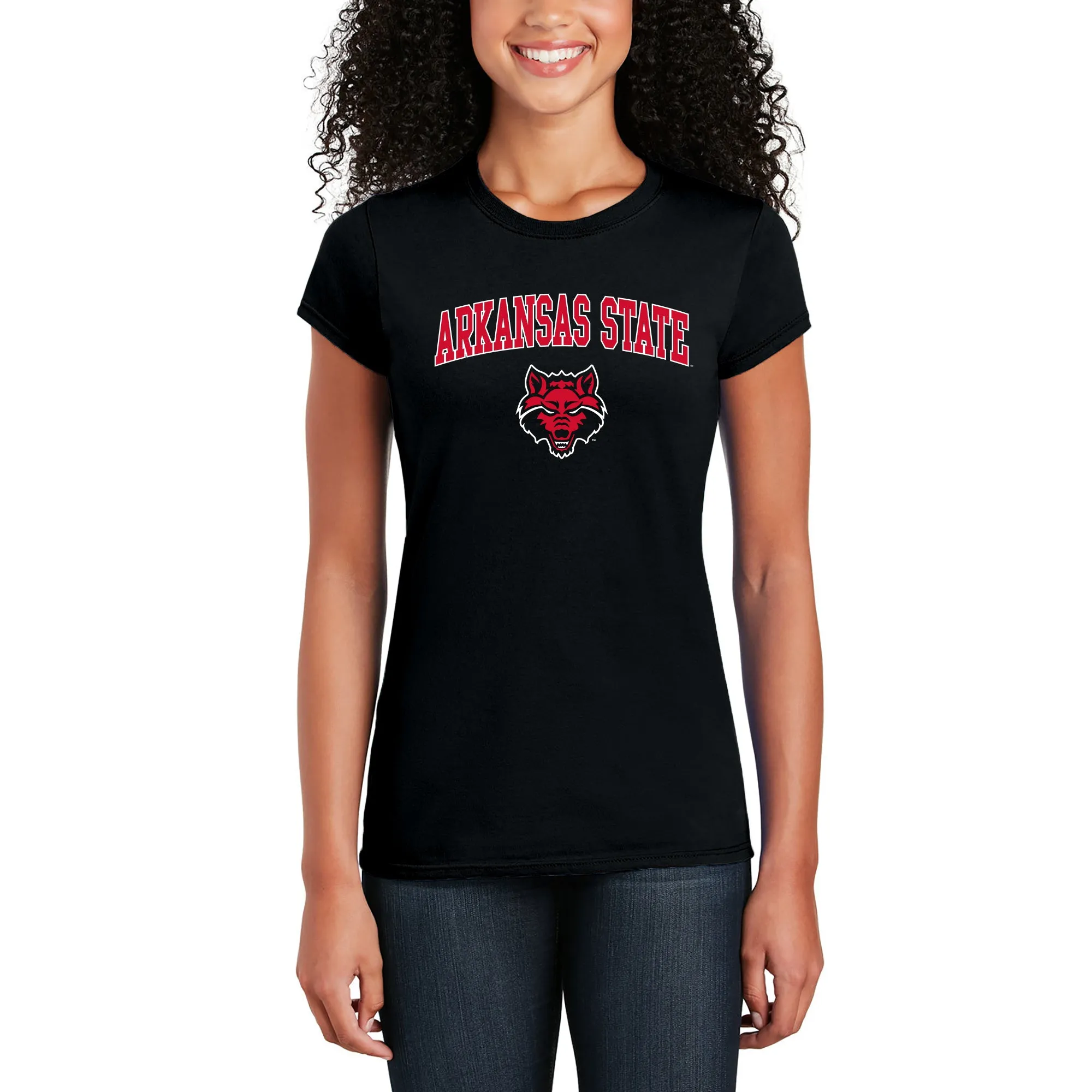 Arkansas State Arch Logo Women's T-Shirt - Black