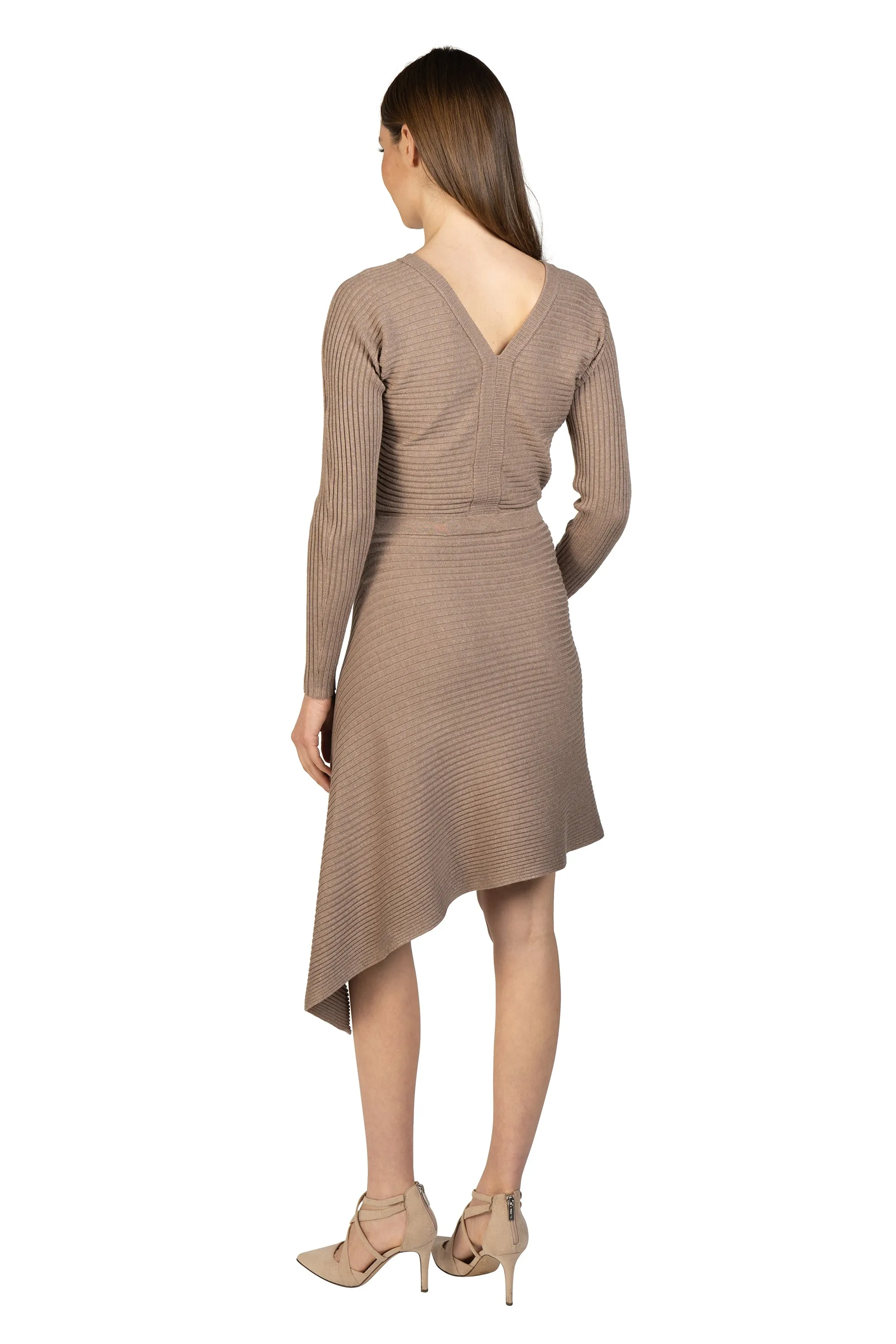 Asymmetrical Knit Sweater Dress