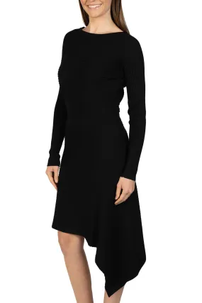 Asymmetrical Knit Sweater Dress