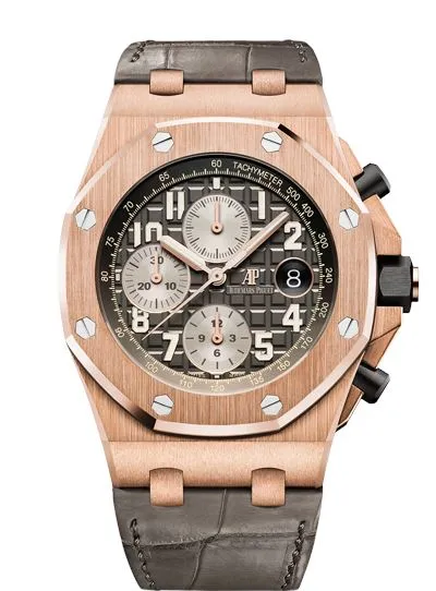 Audemars Piguet Royal Oak Offshore 26470OR.OO.A125CR.01 18K Pink Gold Mens Watch Box & Papers