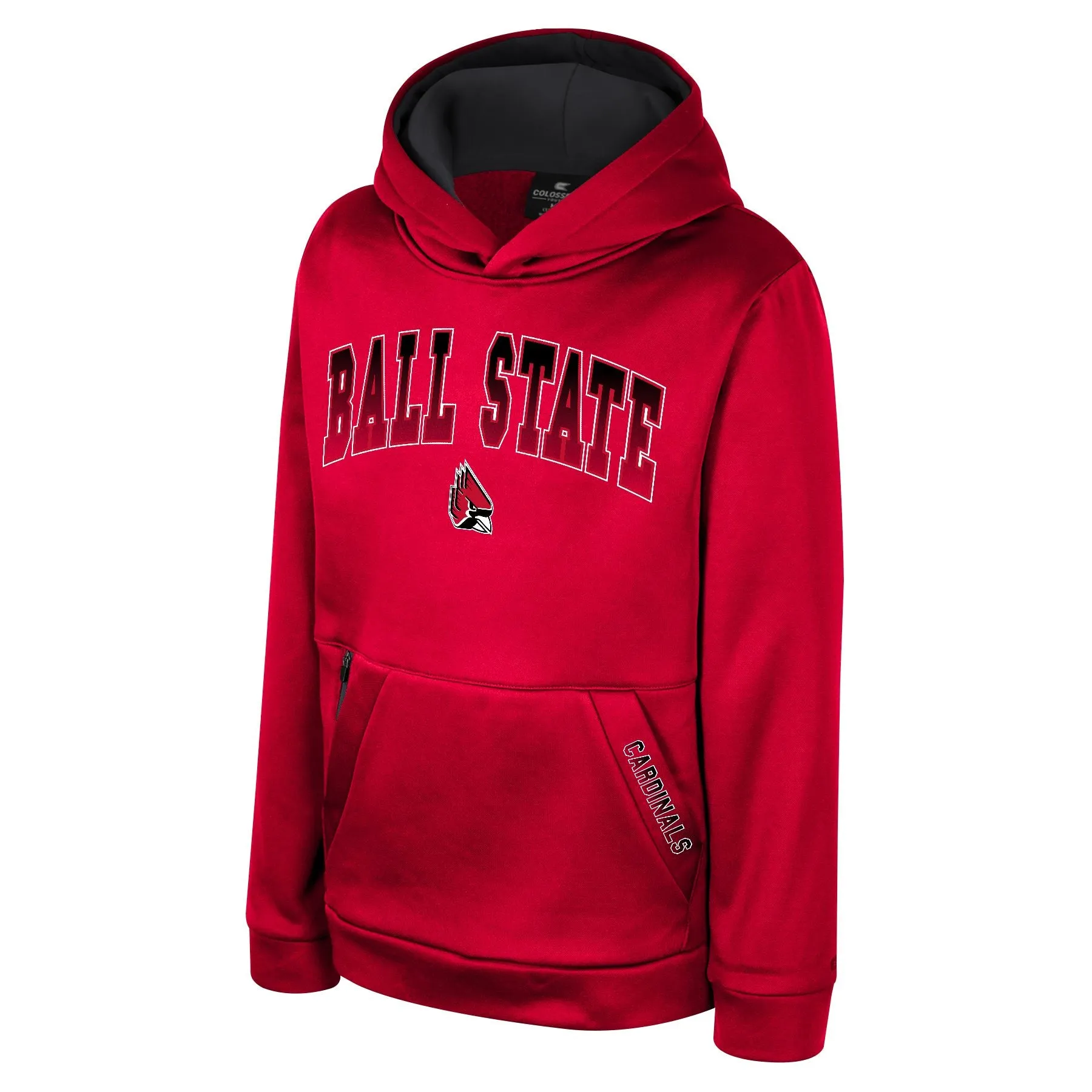 Ball State Cardinals Red Arch Kids Hoodie