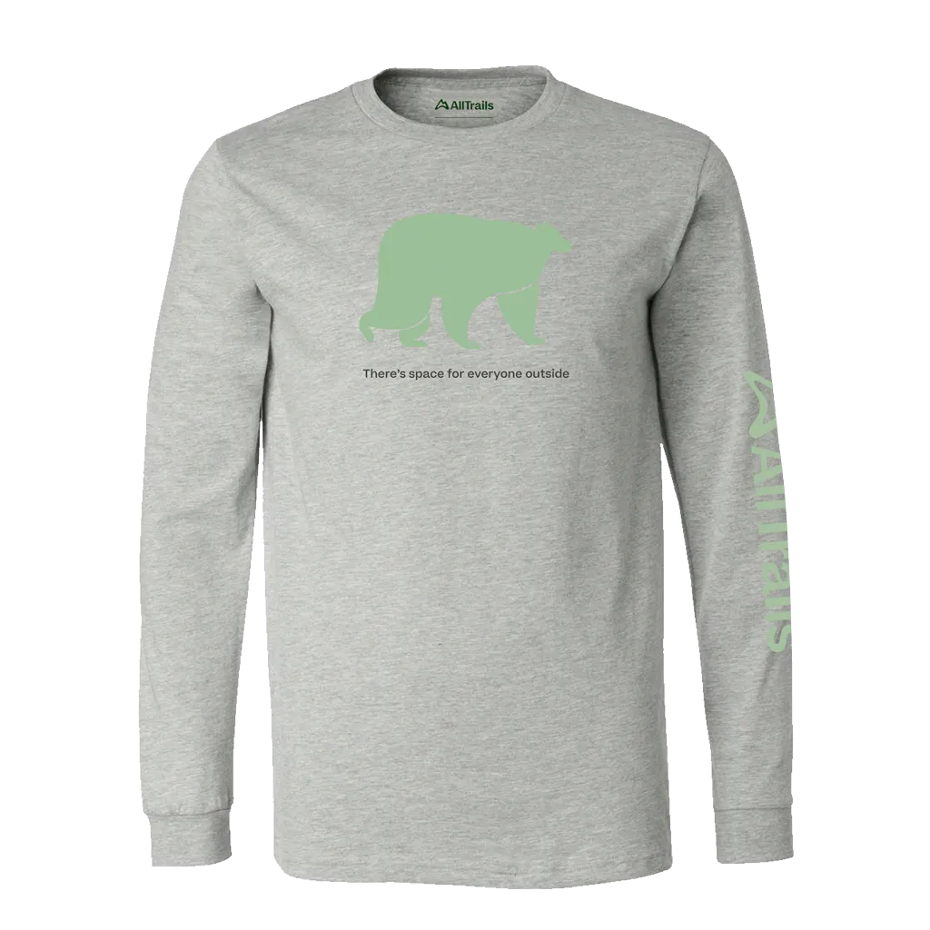 Bear Long Sleeve Tee - Heather Gray