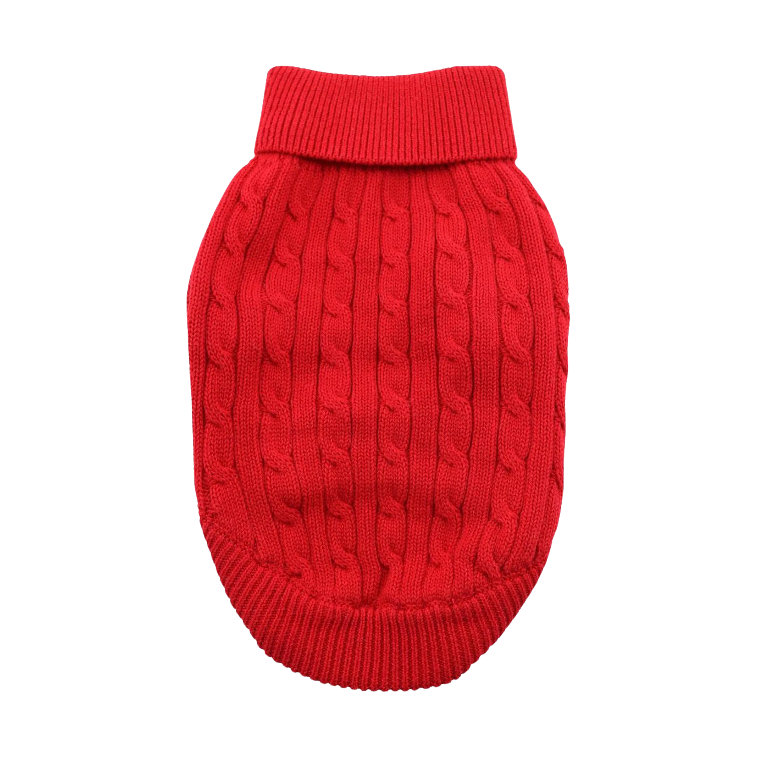 Cable Knit Sweater | Fiery Red