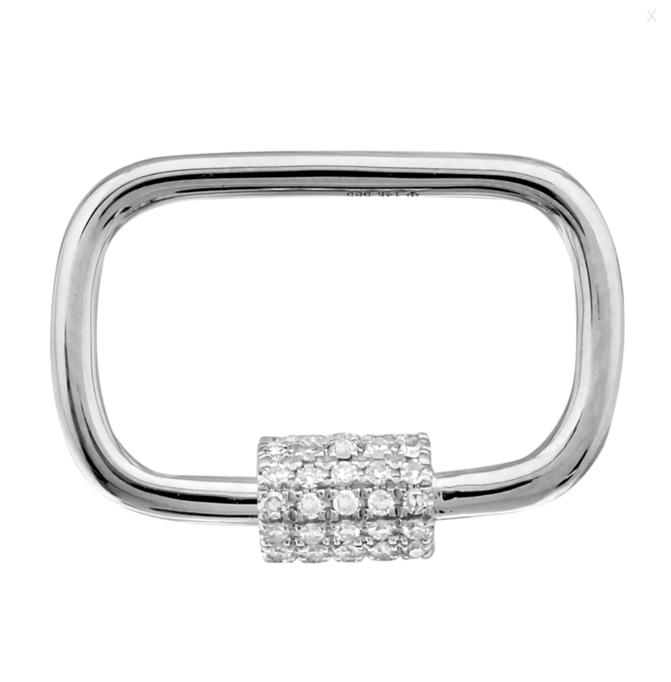 CARABINER LOCK WITH DIAMOND CLASP