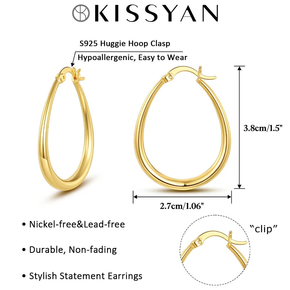 Chunky Oval Hoop Earrings