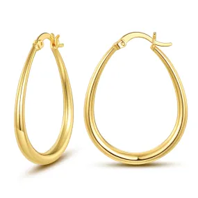 Chunky Oval Hoop Earrings