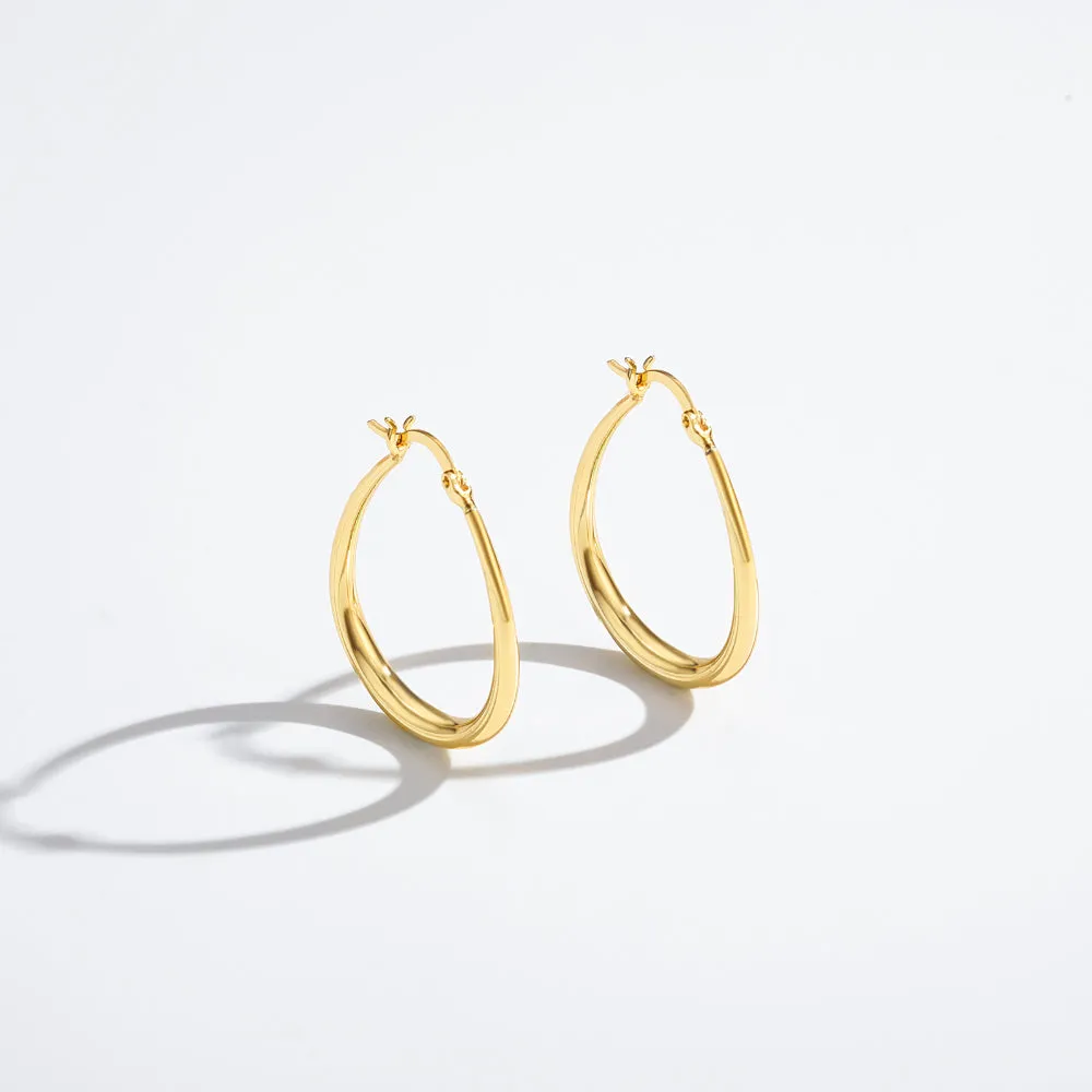 Chunky Oval Hoop Earrings