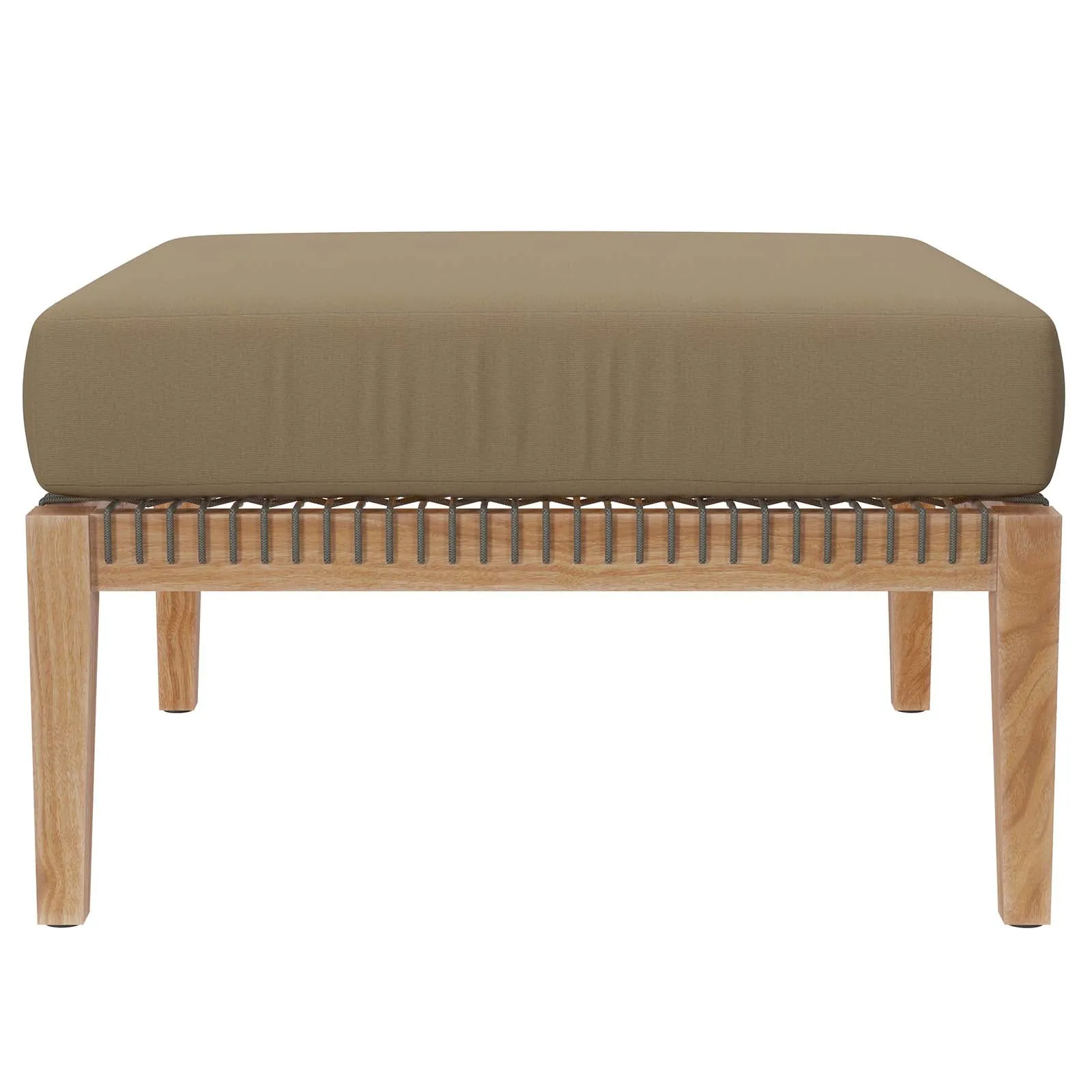 Clearwater Outdoor Patio Teak Wood Ottoman by Modway