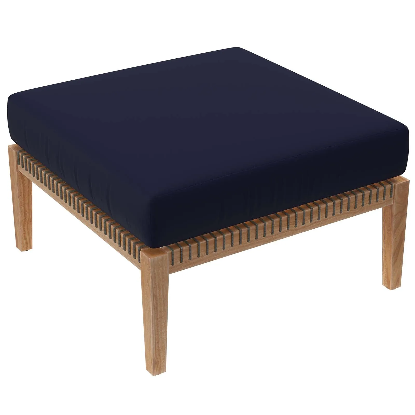 Clearwater Outdoor Patio Teak Wood Ottoman by Modway