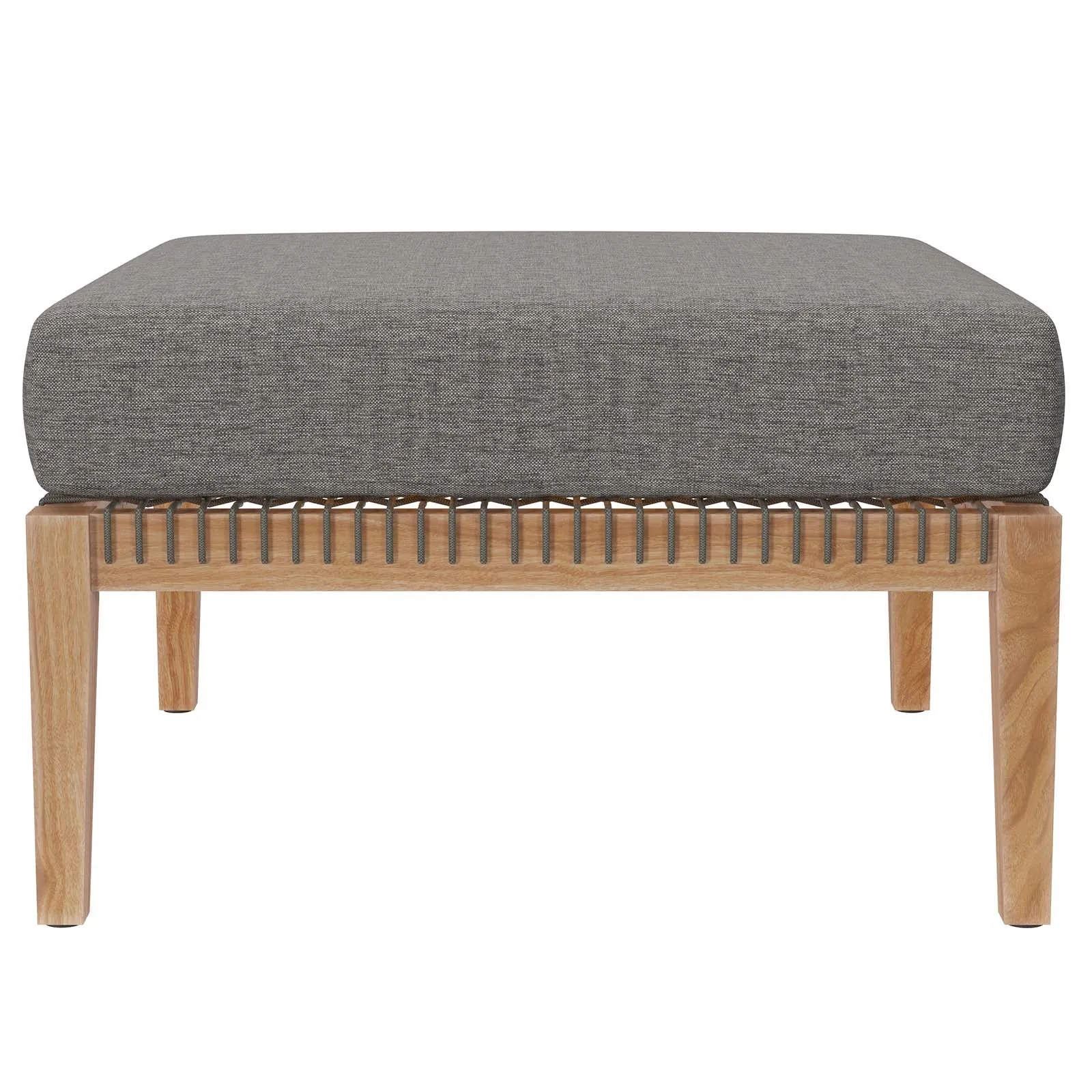 Clearwater Outdoor Patio Teak Wood Ottoman by Modway