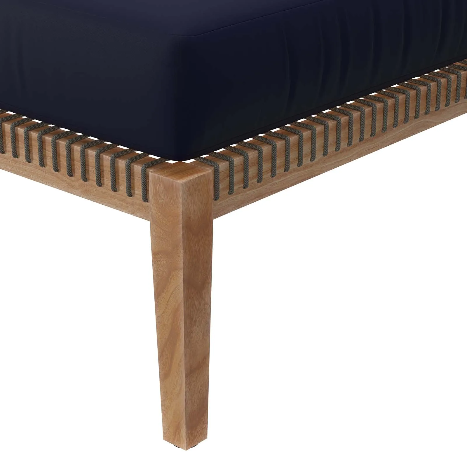 Clearwater Outdoor Patio Teak Wood Ottoman by Modway