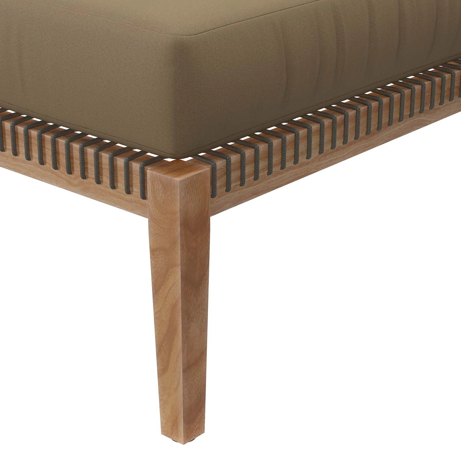 Clearwater Outdoor Patio Teak Wood Ottoman by Modway