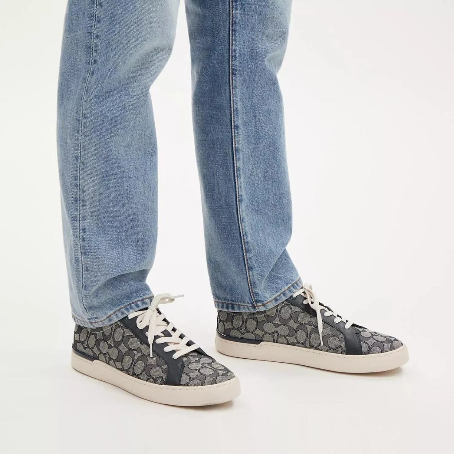 Coach Outlet Clip Low Top Sneaker In Signature Jacquard