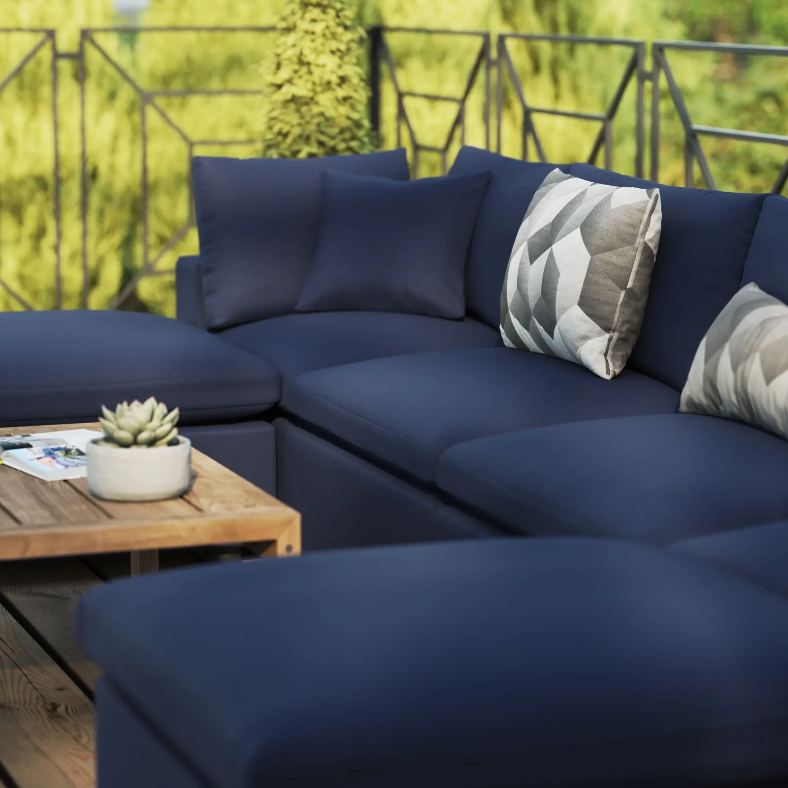 Commix 6-Piece Outdoor Patio Sectional Sofa by Modway