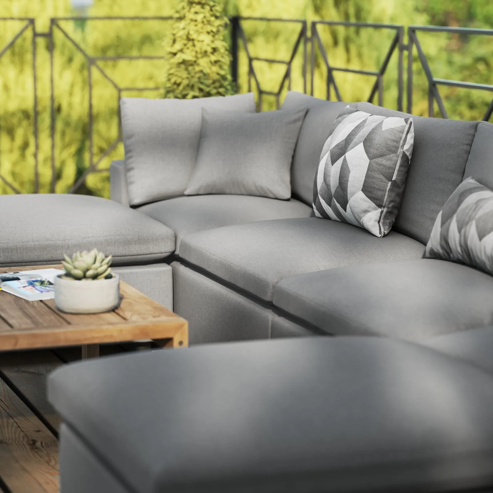 Commix 6-Piece Outdoor Patio Sectional Sofa by Modway