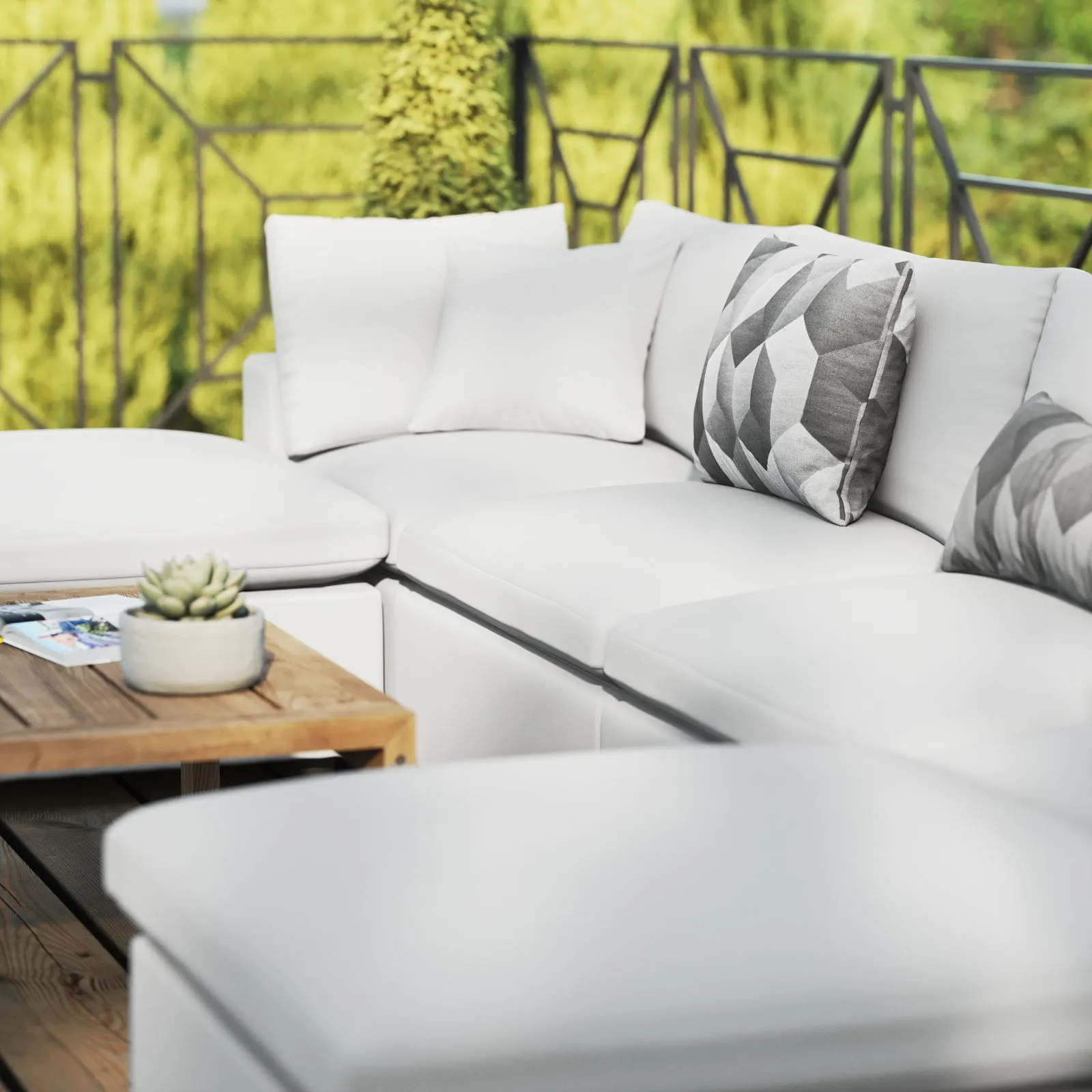 Commix 6-Piece Outdoor Patio Sectional Sofa by Modway