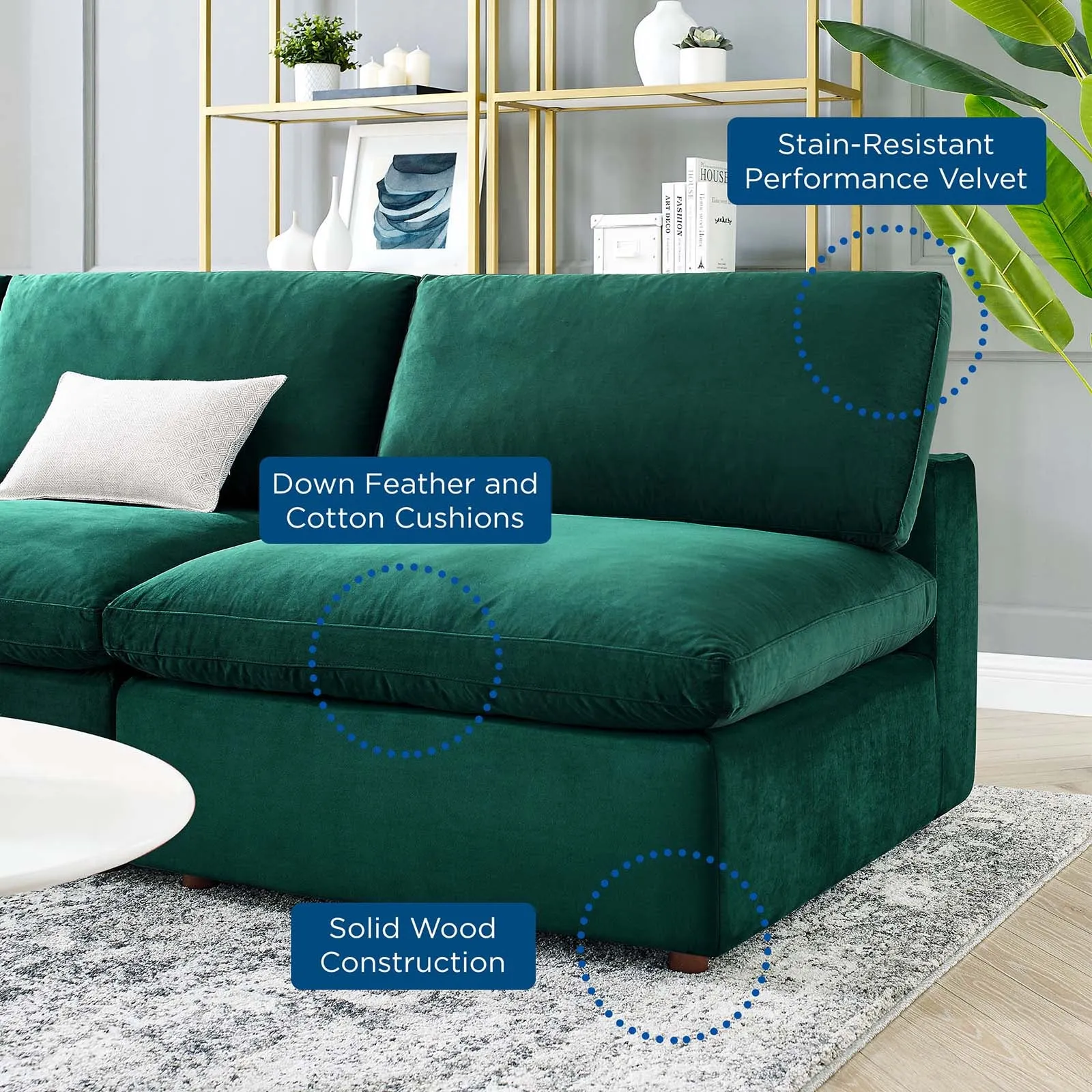 Commix Armless Corner Sectional by Modway