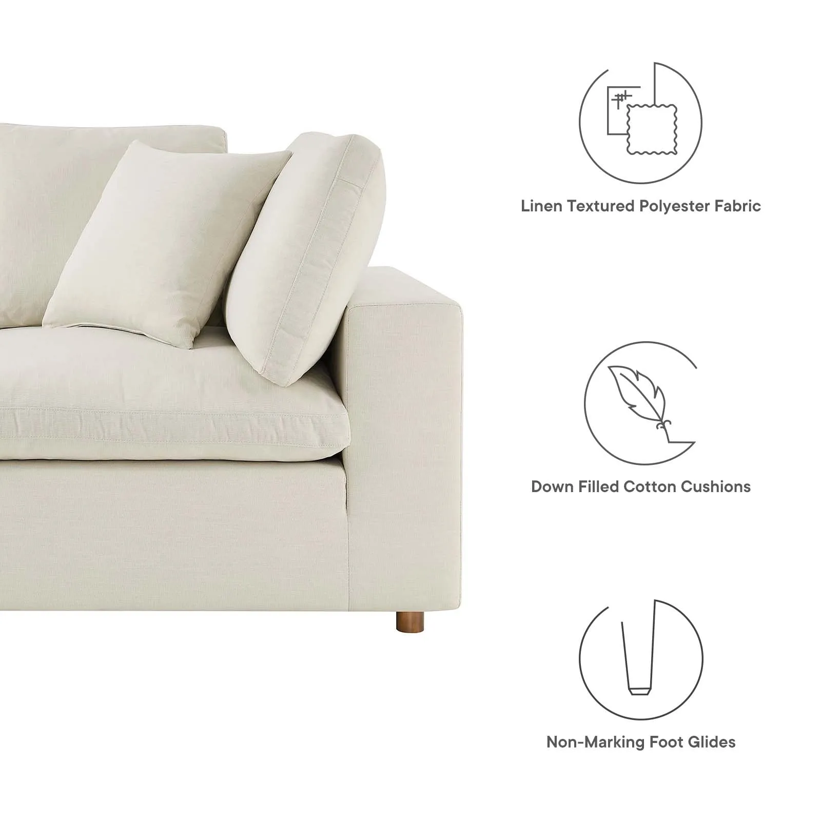 Commix Armless Corner Sectional by Modway