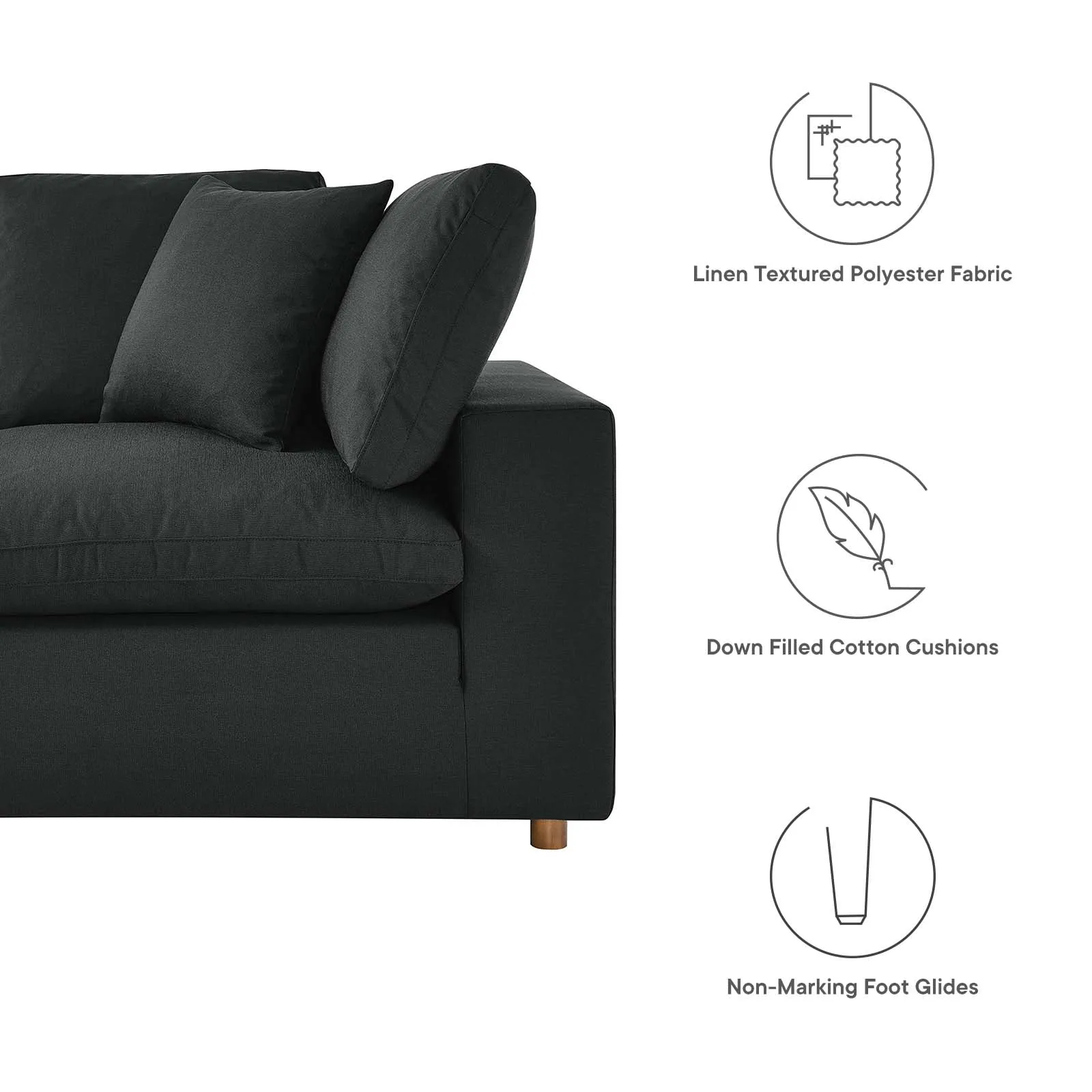 Commix Armless Corner Sectional by Modway