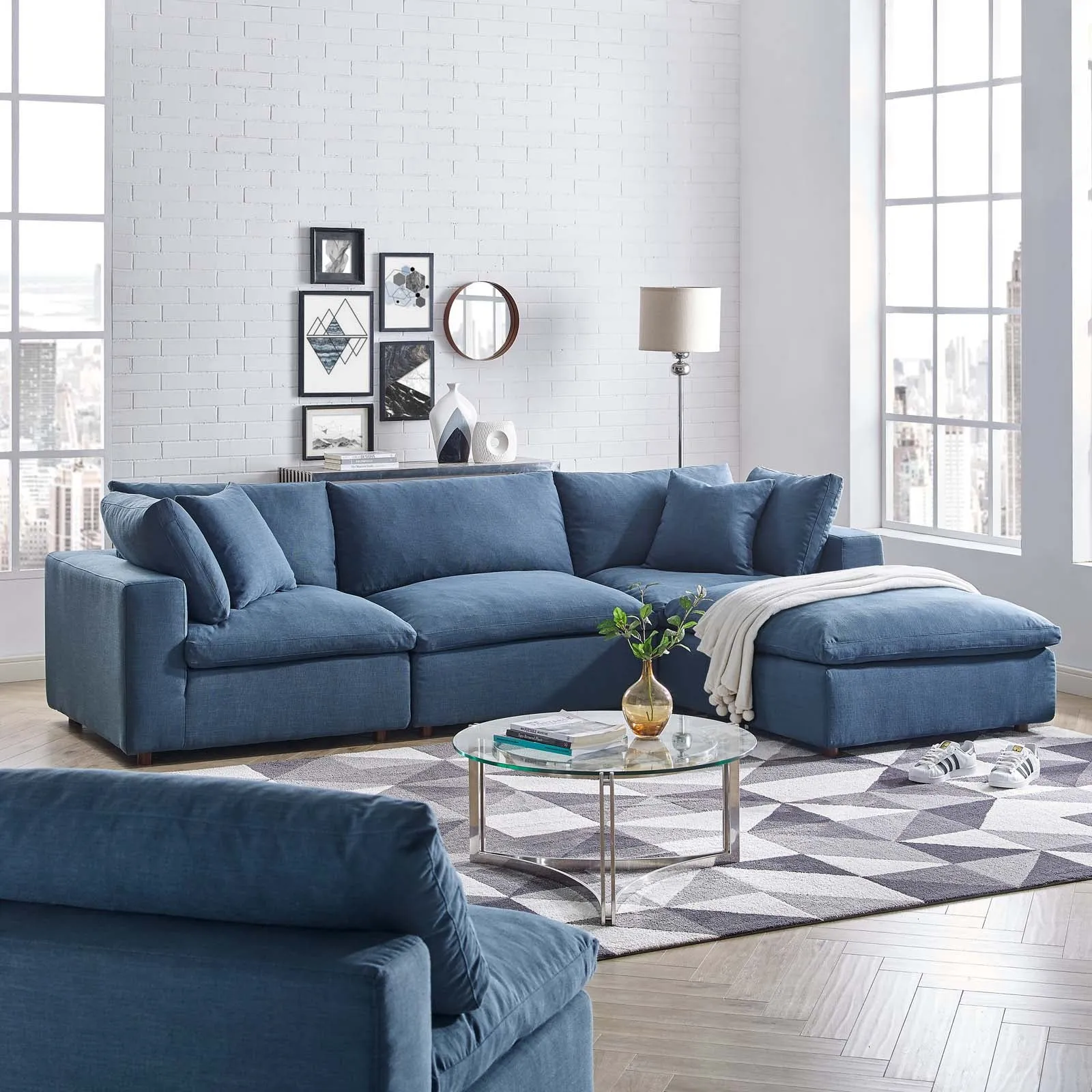 Commix Down Filled Overstuffed 4 Piece Sectional Sofa Set by Modway