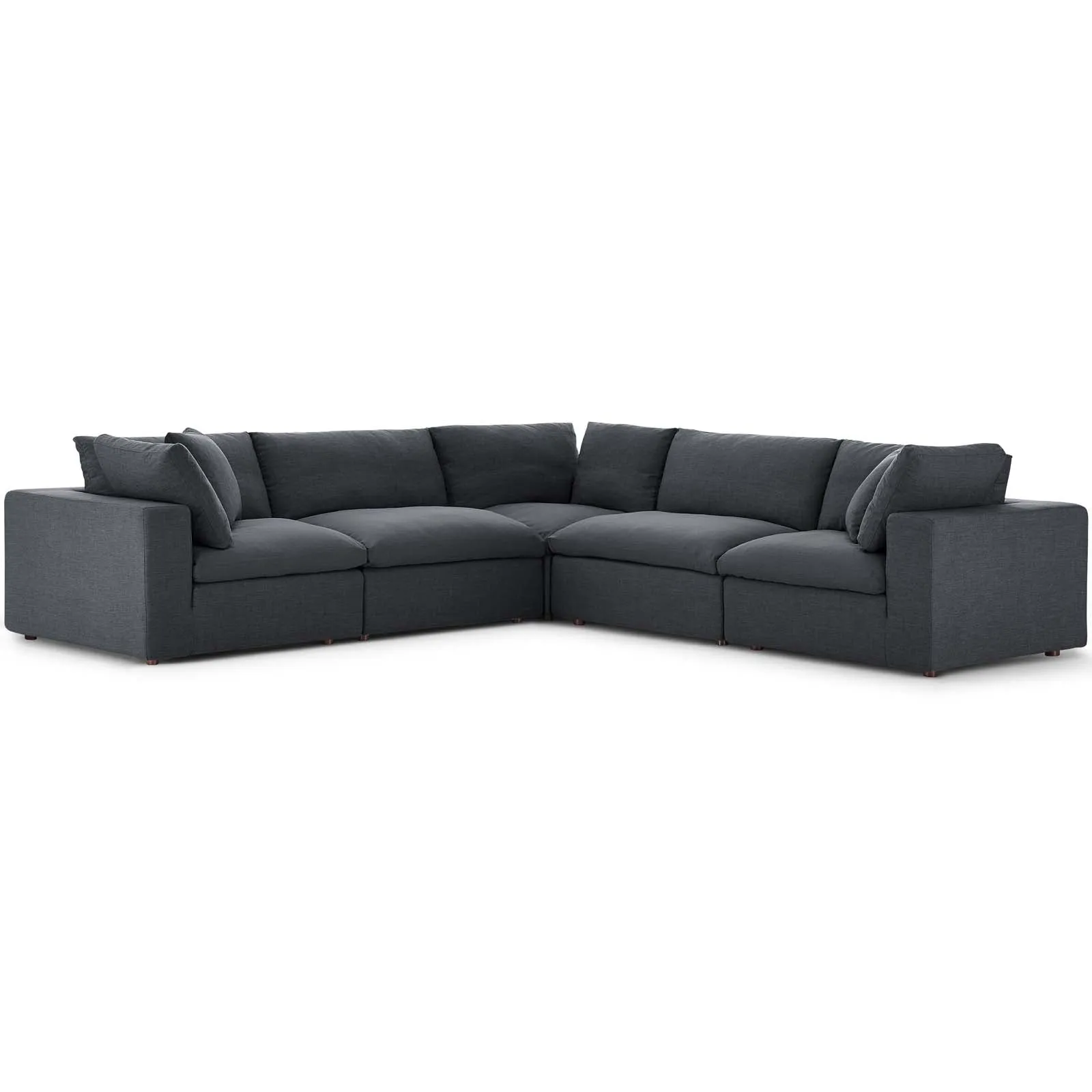 Commix Down Filled Overstuffed 5 Piece Sectional Sofa Set by Modway