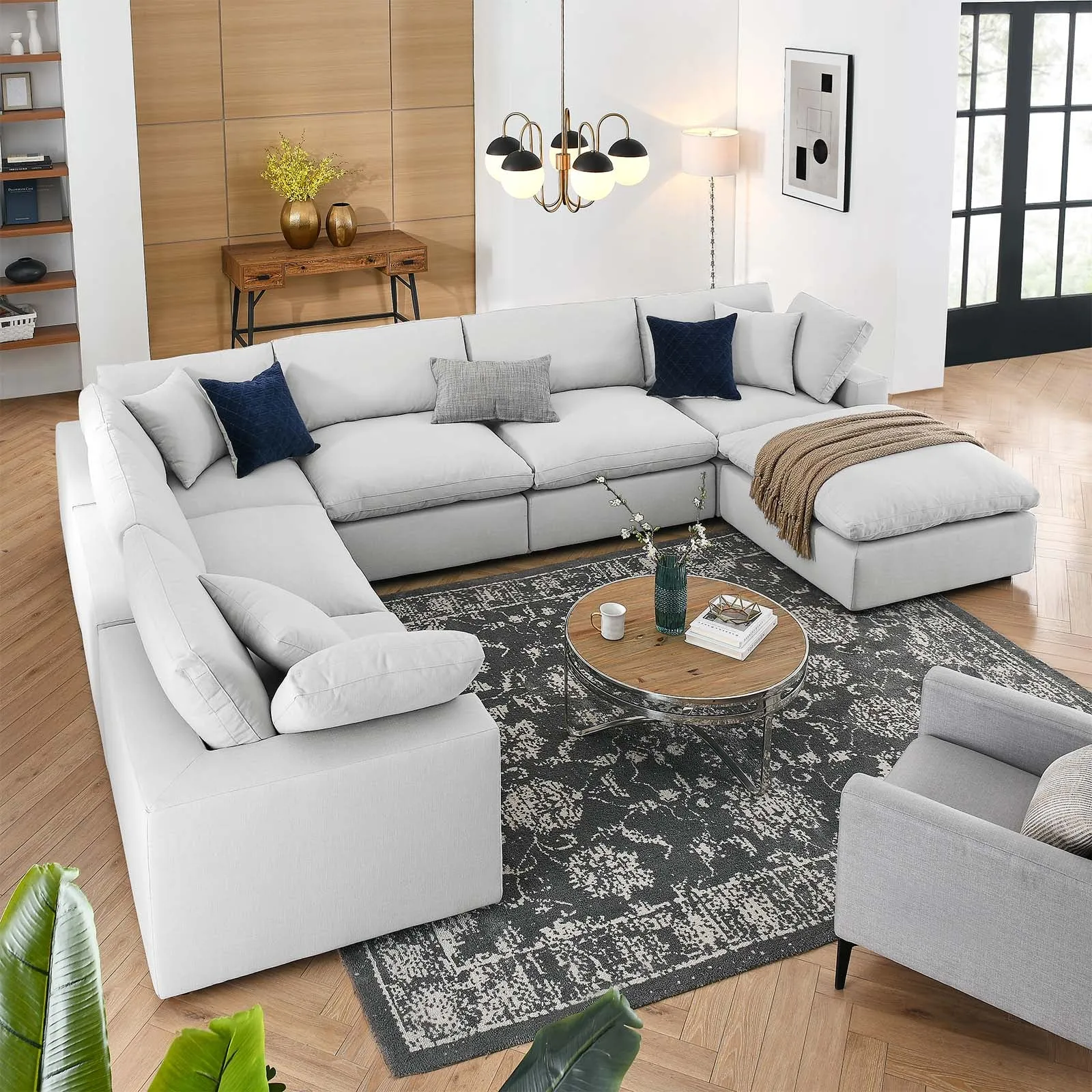 Commix Down Filled Overstuffed 7-Piece Sectional Sofa by Modway