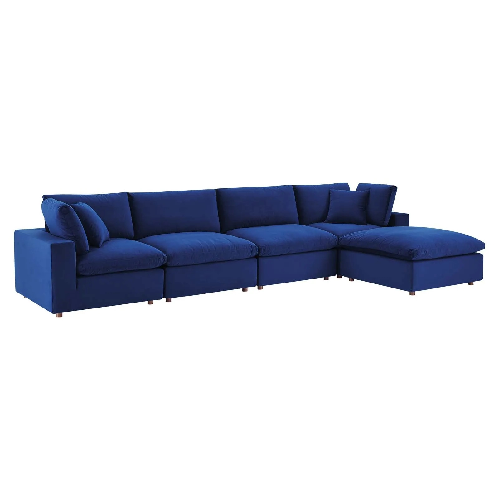 Commix Down Filled Overstuffed Performance Velvet 5-Piece Sectional Sofa by Modway