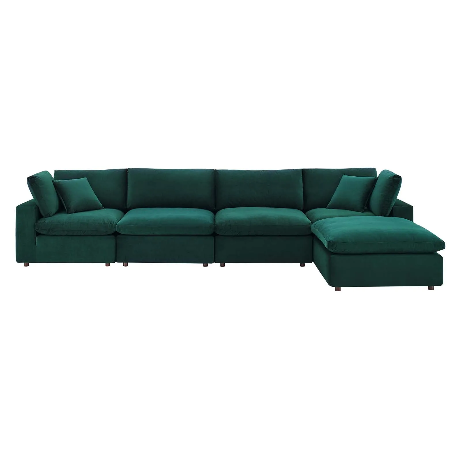 Commix Down Filled Overstuffed Performance Velvet 5-Piece Sectional Sofa by Modway