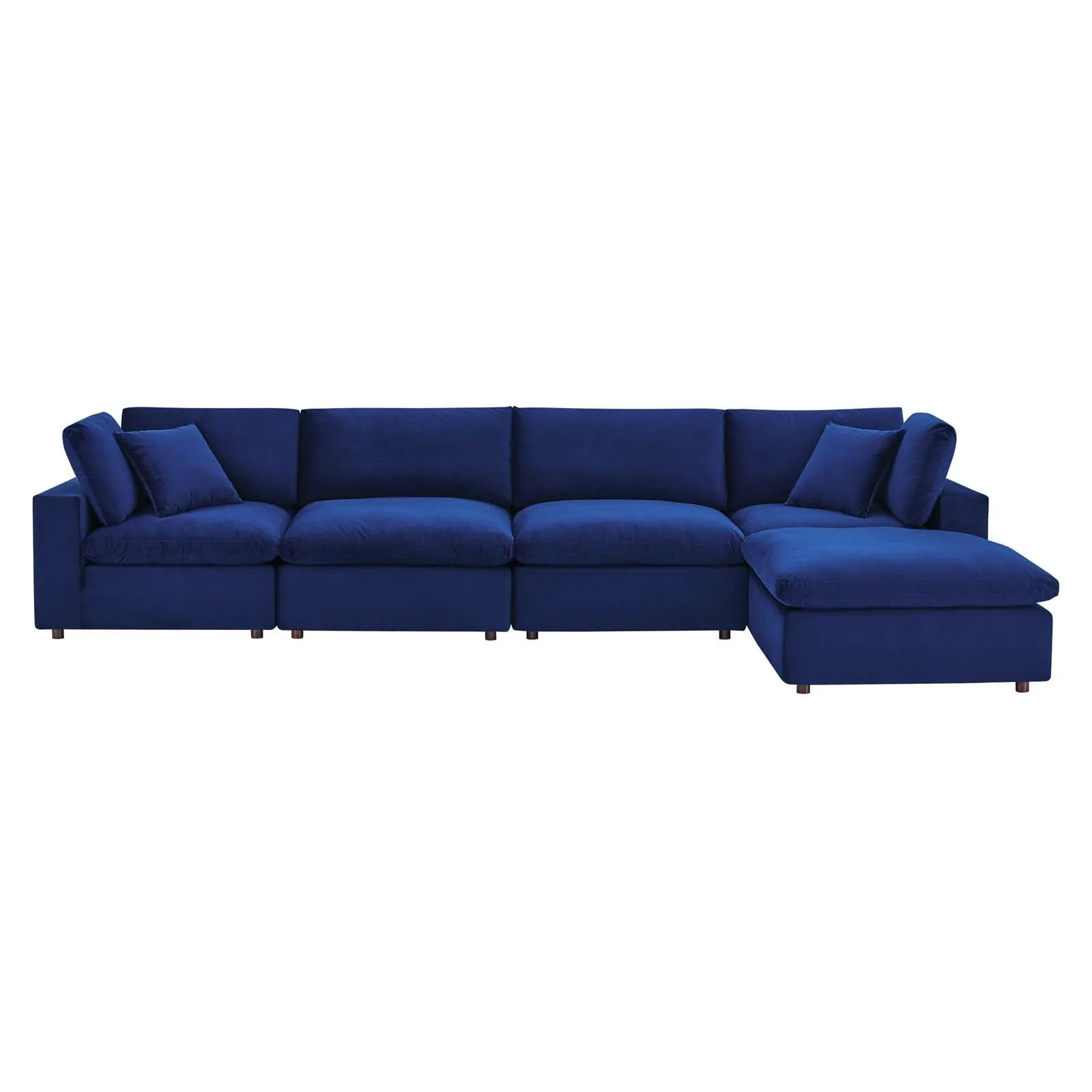 Commix Down Filled Overstuffed Performance Velvet 5-Piece Sectional Sofa by Modway