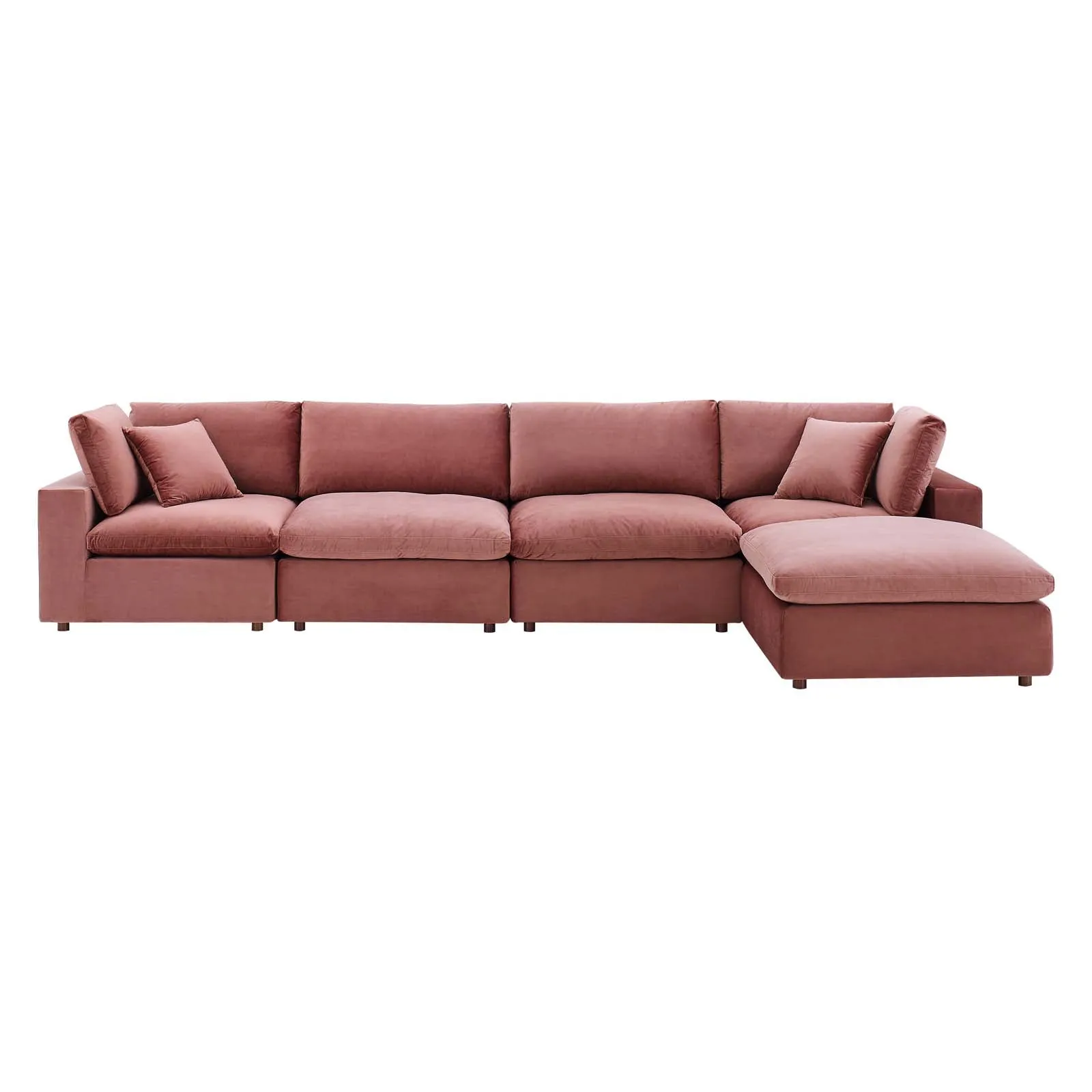 Commix Down Filled Overstuffed Performance Velvet 5-Piece Sectional Sofa by Modway