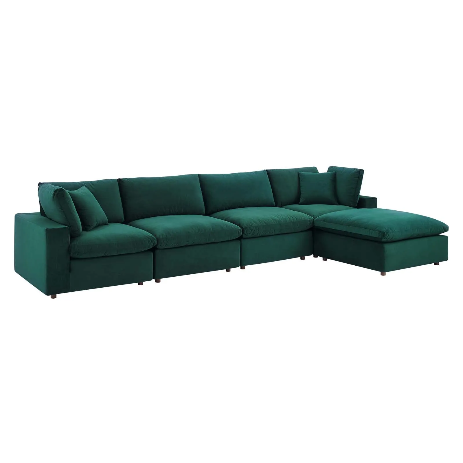 Commix Down Filled Overstuffed Performance Velvet 5-Piece Sectional Sofa by Modway