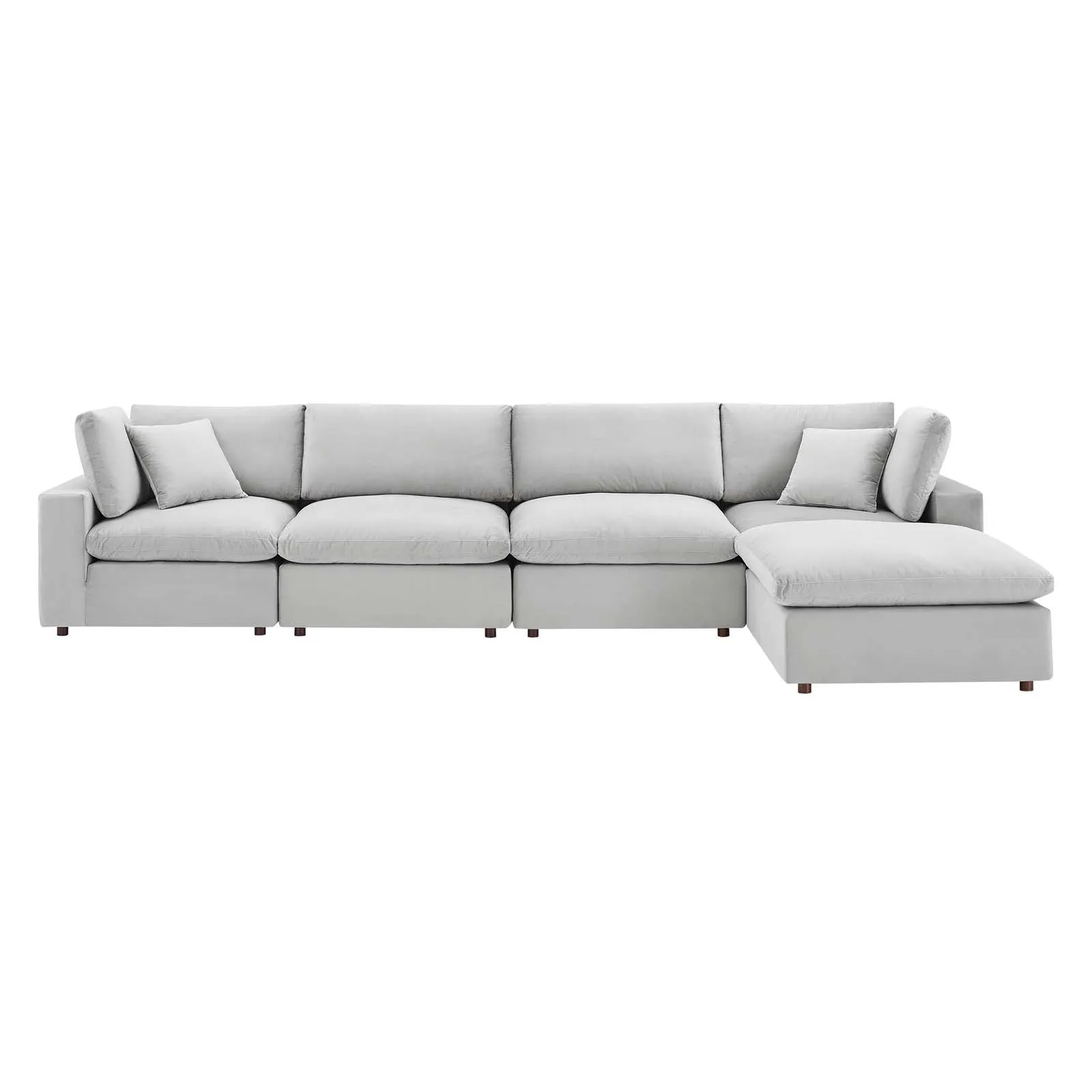 Commix Down Filled Overstuffed Performance Velvet 5-Piece Sectional Sofa by Modway