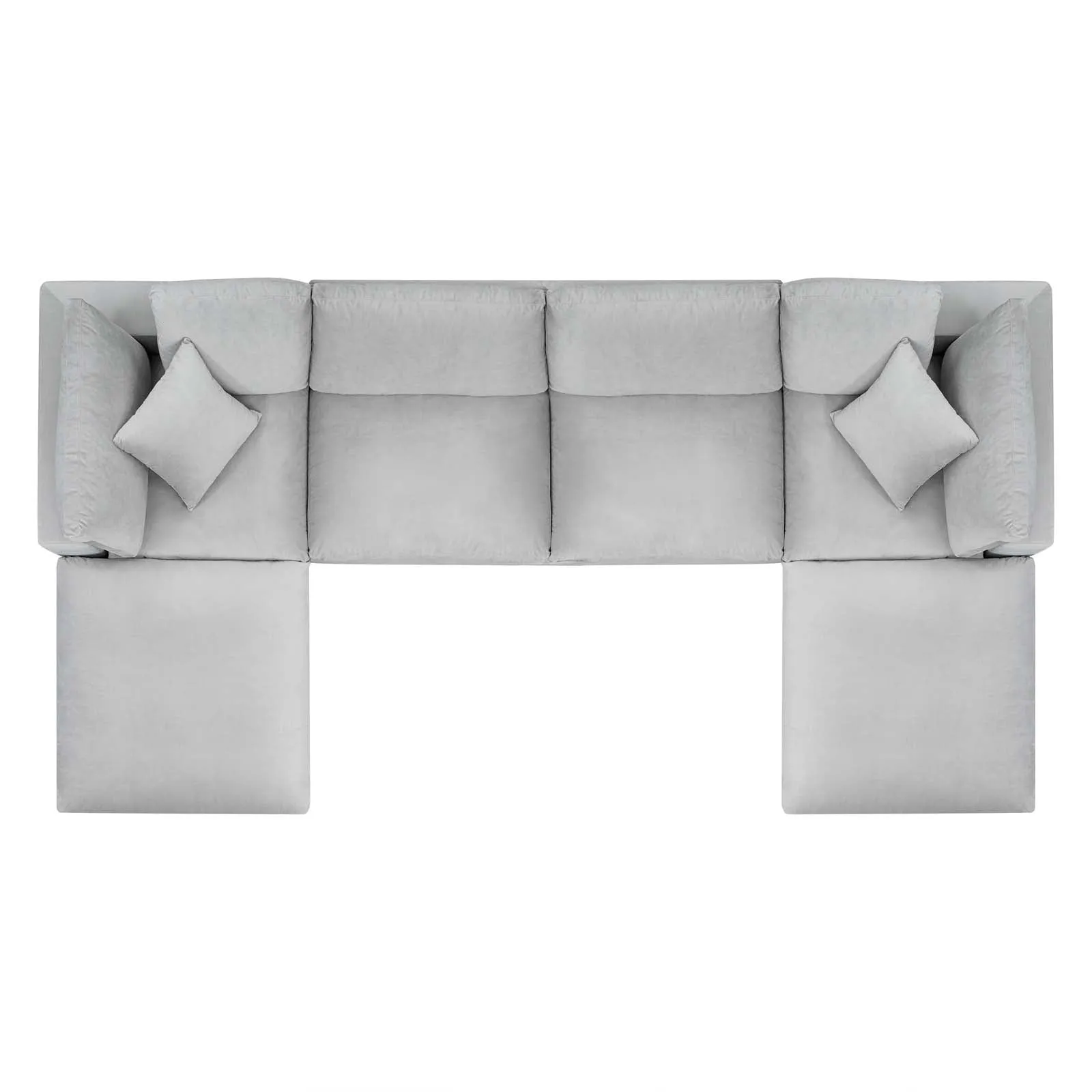 Commix Down Filled Overstuffed Performance Velvet 6-Piece Sectional Sofa by Modway